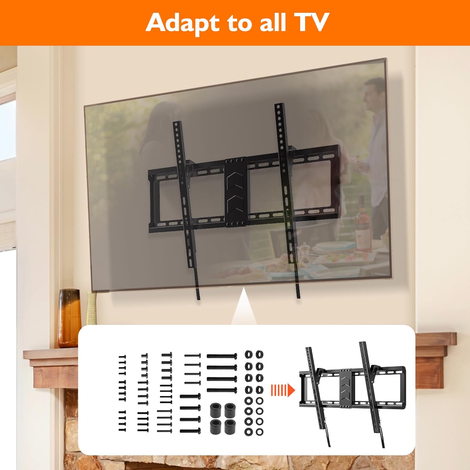 Thumbnail 4 de GINKGO Universal Fernseher VESA Schrauben Set – 68-teiliges Befestigungszubehör für TV/Monitor bis 80 Zoll (Schwarz)