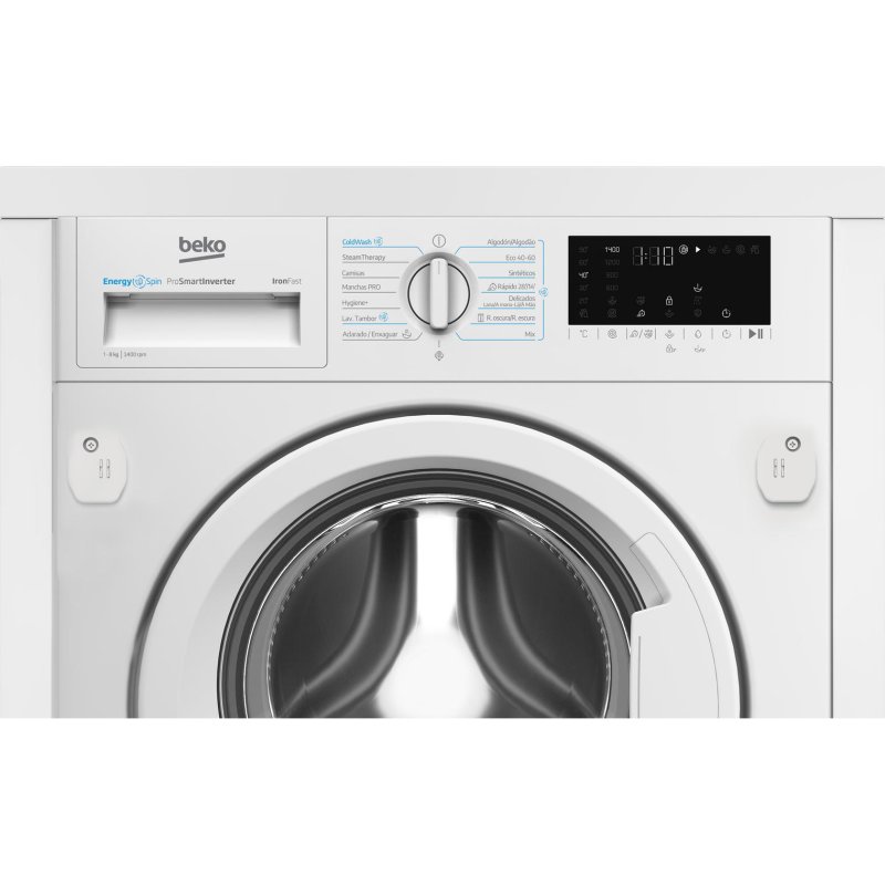 Detalle de Lavadora Beko B3WBT48435WB 8 kg Carga Frontal 1400 rpm Integrable con Vapor y Dosificador Automático