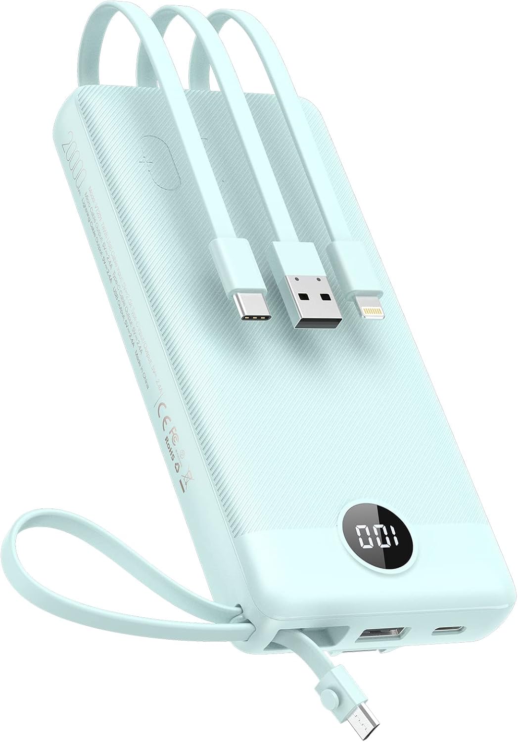 Detalle de VEEKTOMX Power Bank 20000mAh con cavi