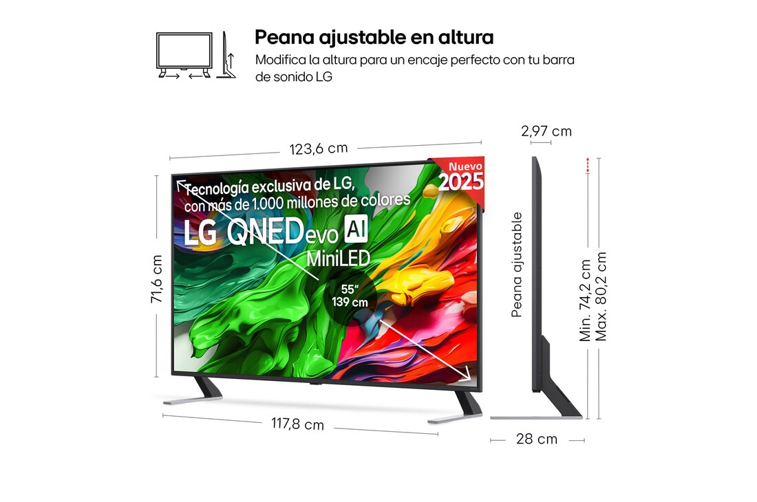 Thumbnail 2 de LG 55QNED85A6C MiniLED 4K evo AI