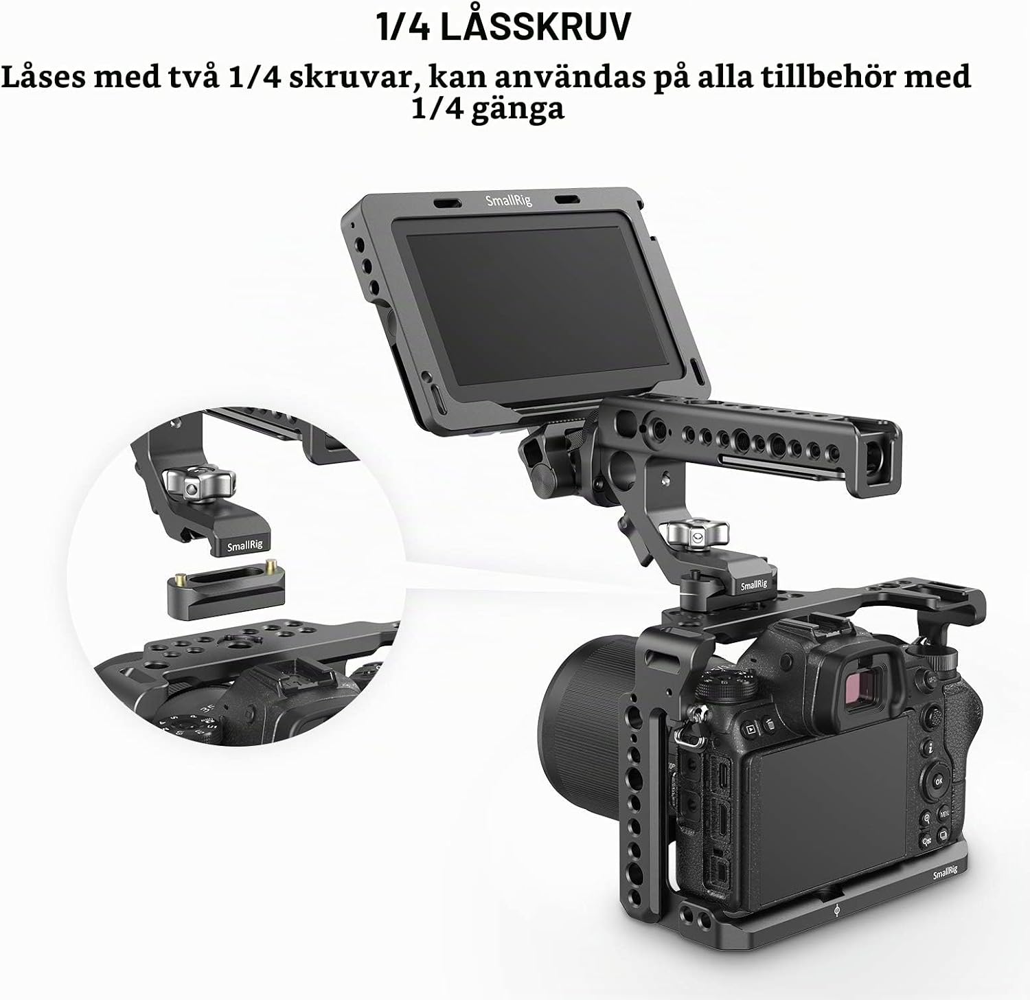 Detalle 2 de SMALLRIG 1409 NATO-skena, 46 mm med säkerhetsstift i aluminium