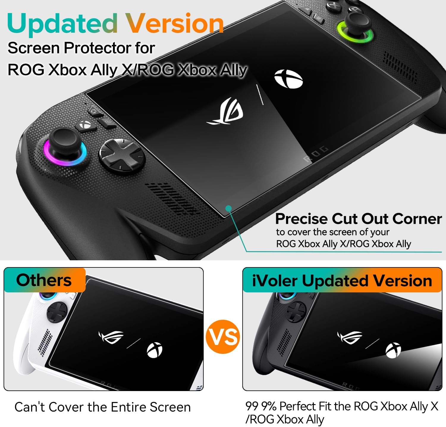 Thumbnail 2 de iVoler 3-Pack Tempered Glass Screen Protector for ROG Xbox Ally / Ally X (2025)