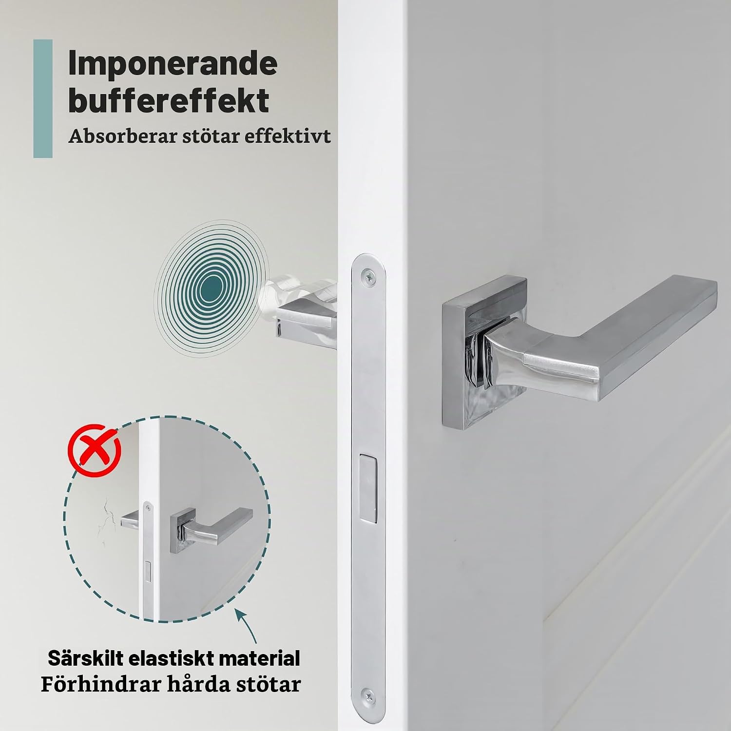 Thumbnail 2 de virea dörrhandtagsbuffertar, 6-pack i transparent PVC med öppningar på 15 och 18 mm