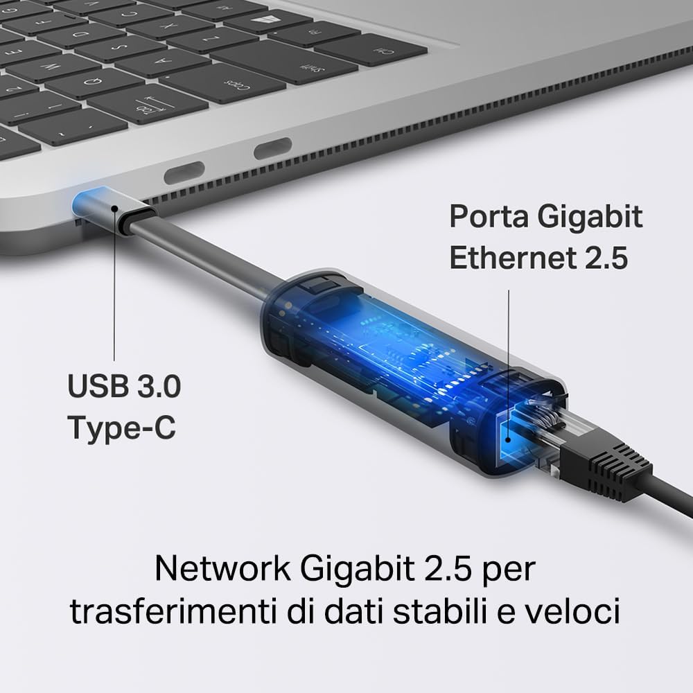 Detalle de TP-Link UE302C adattatore Ethernet 2,5 Gbps 🌐