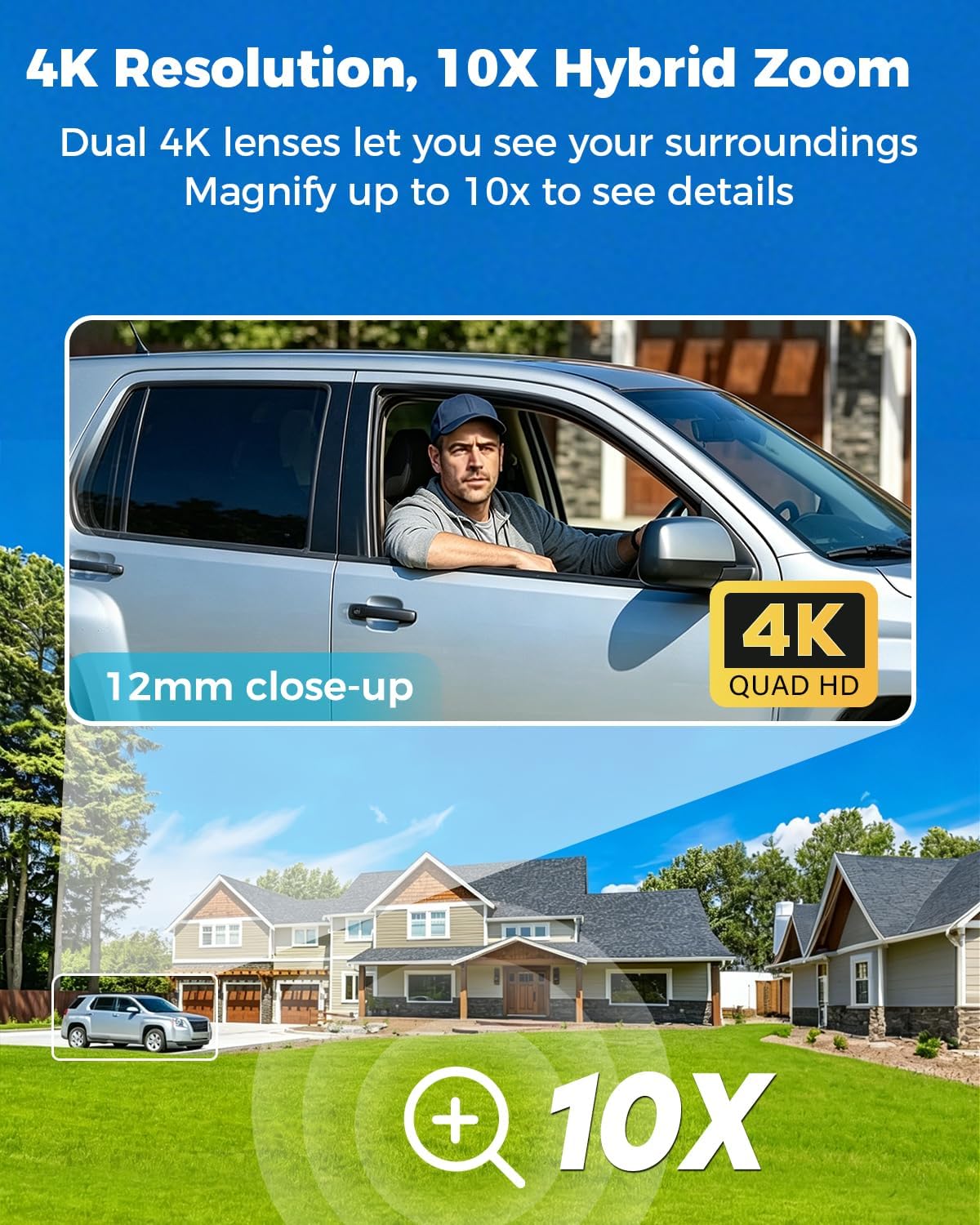 Thumbnail 2 de GENBOLT 4K WiFi Security Camera Outdoor with PoE — 8MP Dual Lens CCTV with 10X Hybrid Zoom