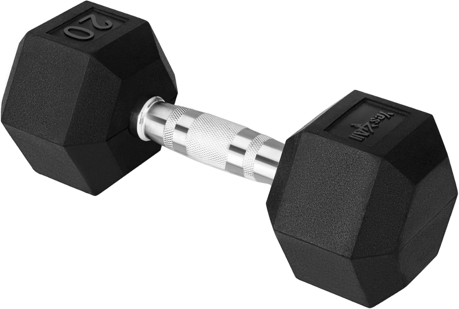 Detalle de Yes4All Hex dumbbell, rubber coating