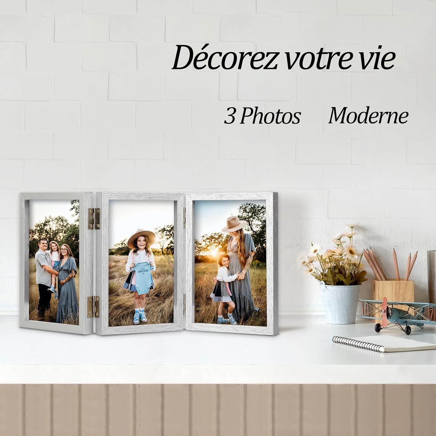 Thumbnail 3 de AVEAX Cadre photo 13x18 triple pliable