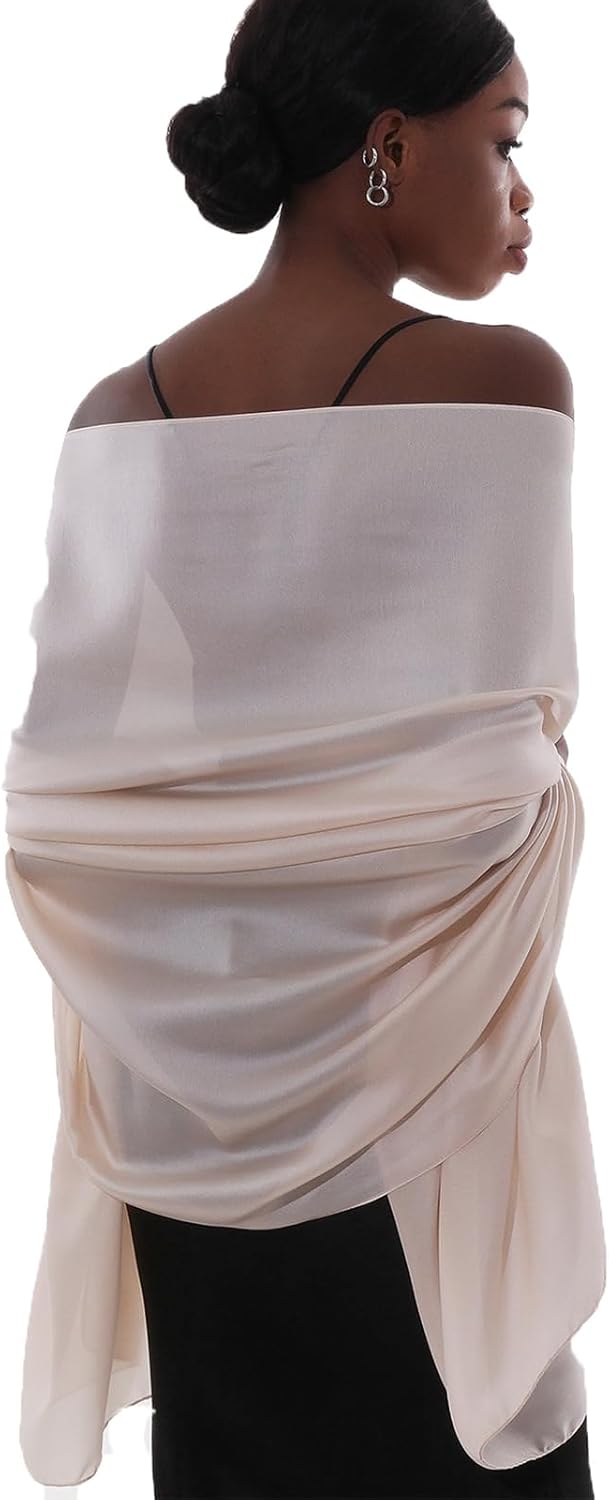 Thumbnail 5 de Sciarpa Donna Leggera Scialle Elegante Cerimonia in Pashmina Sintetica – Stile e Versatilità per Primavera/Estate