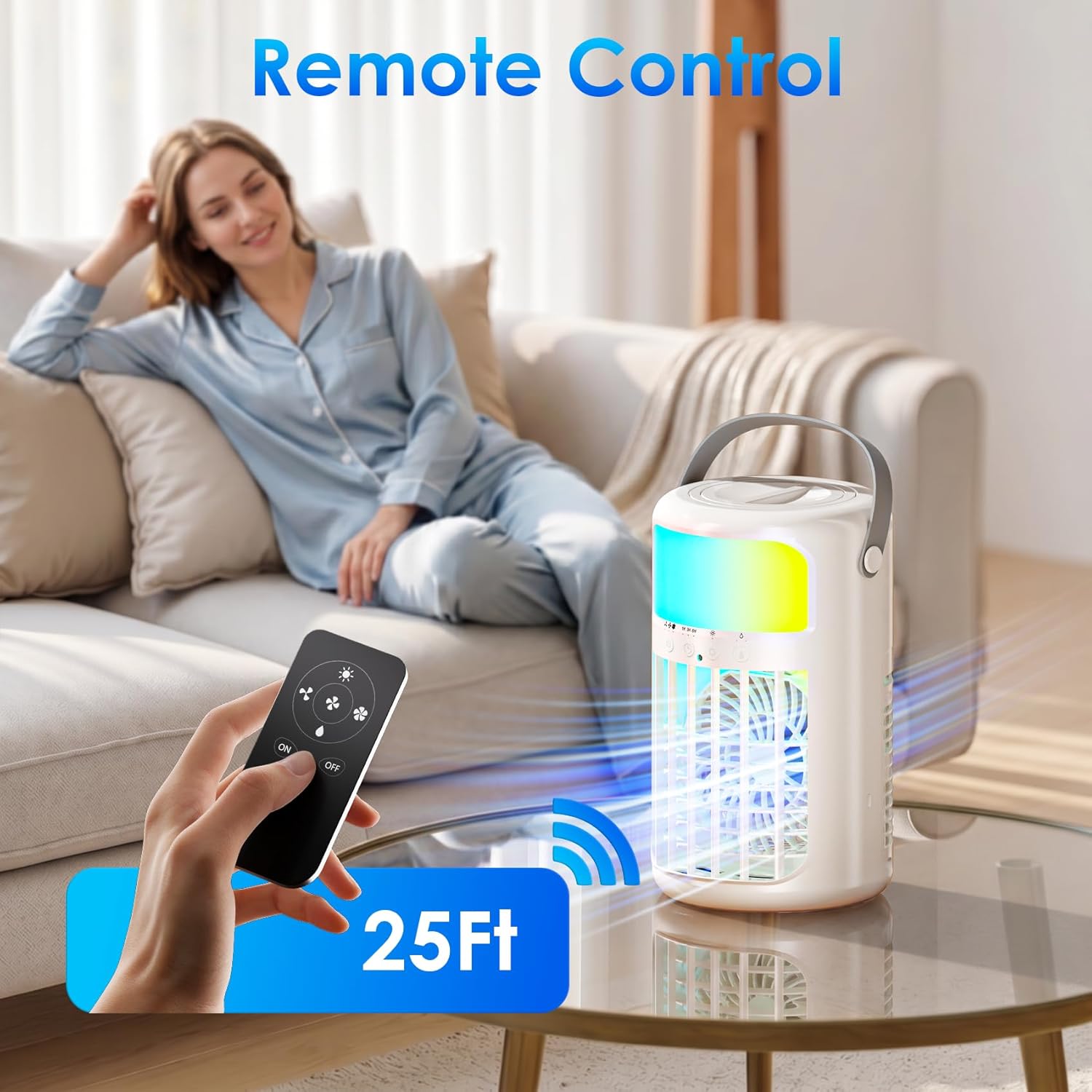 Thumbnail 4 de Portable Air Conditioners, Evaporative Cooler 4-in-1 with 1500ML Tank and USB-C Power