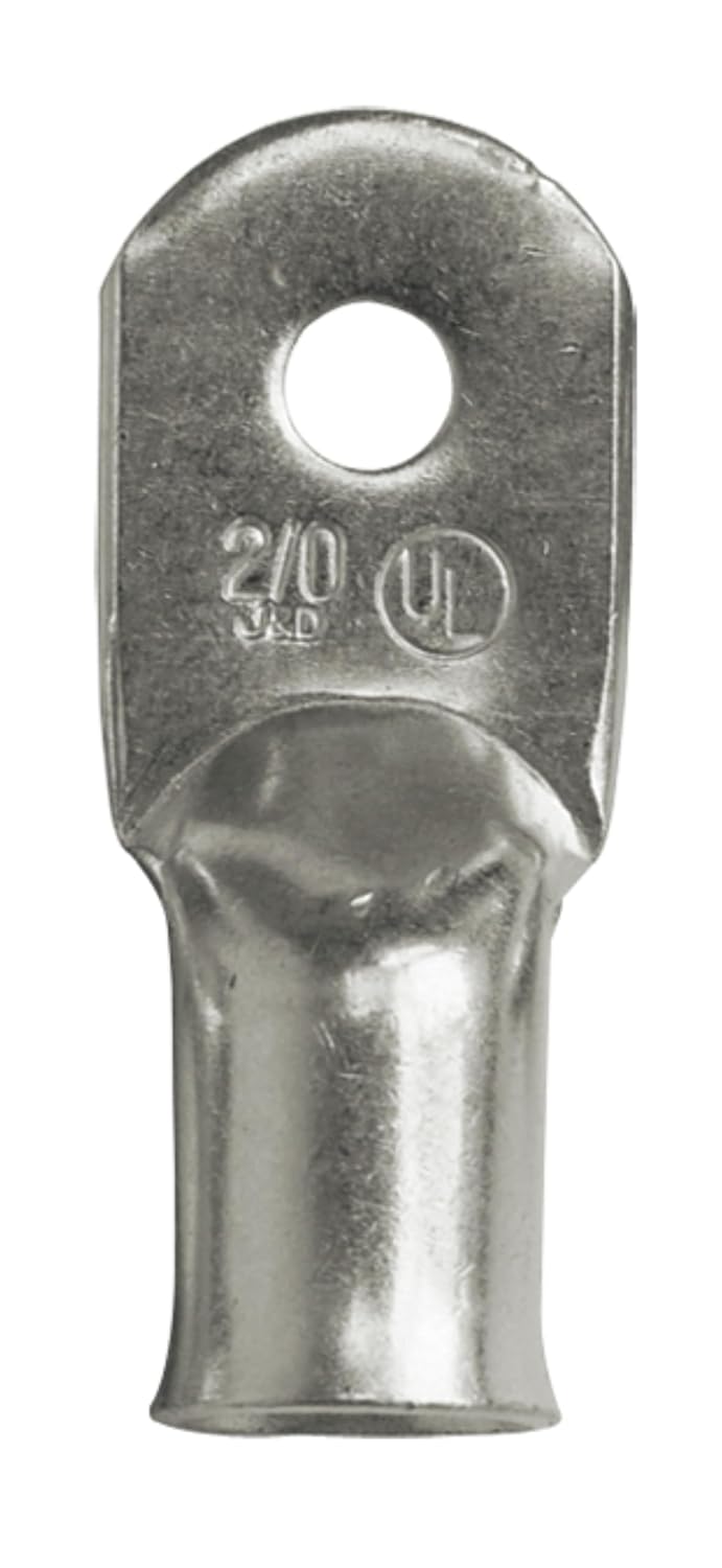 Detalle de ANCOR 242244 Marine-Grade Tinned Copper Lugs, 6 AWG, 1/4-Inch, 25-Pack