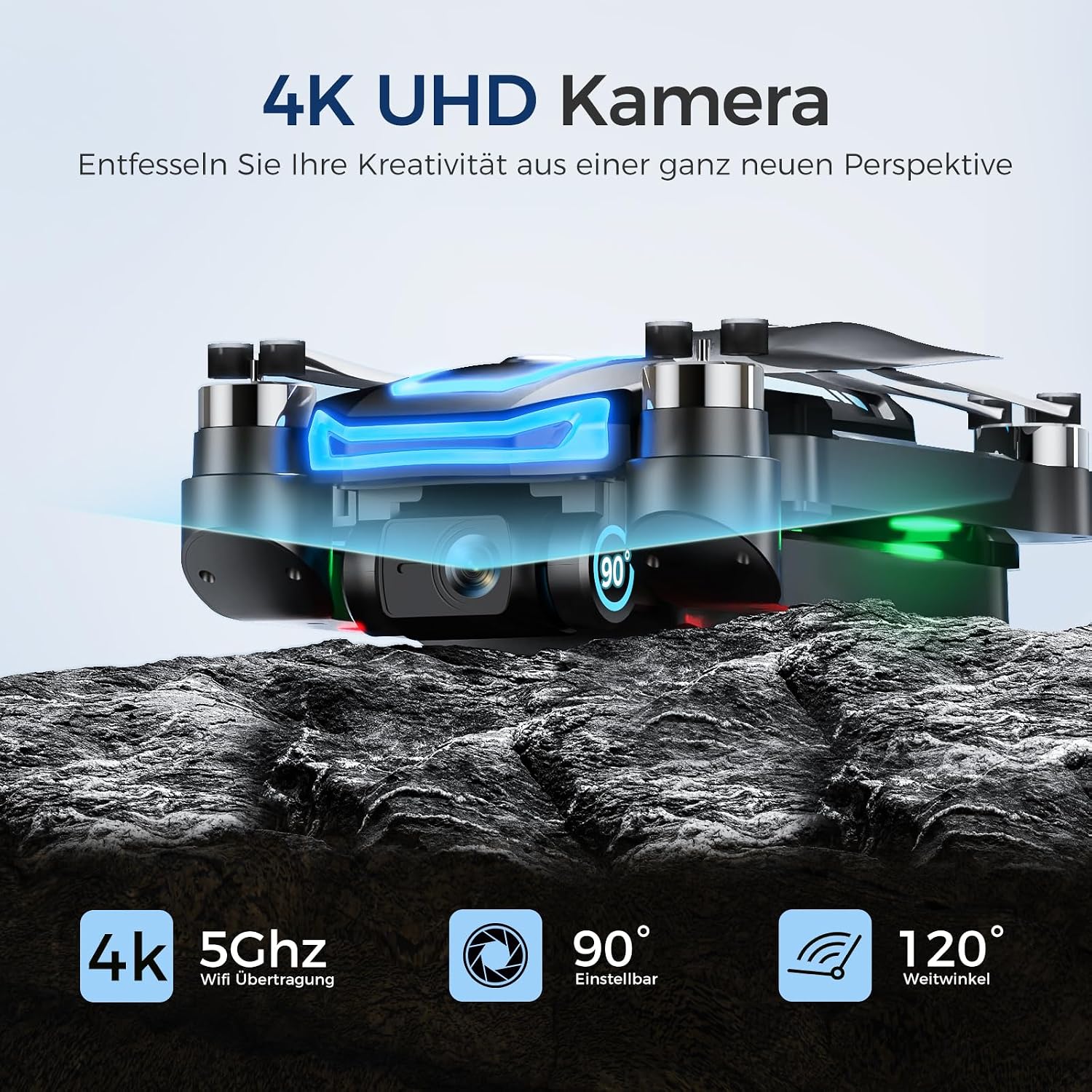 Detalle 2 de G10 GPS Drohne 4K mit EIS, 45 Min Flugzeit