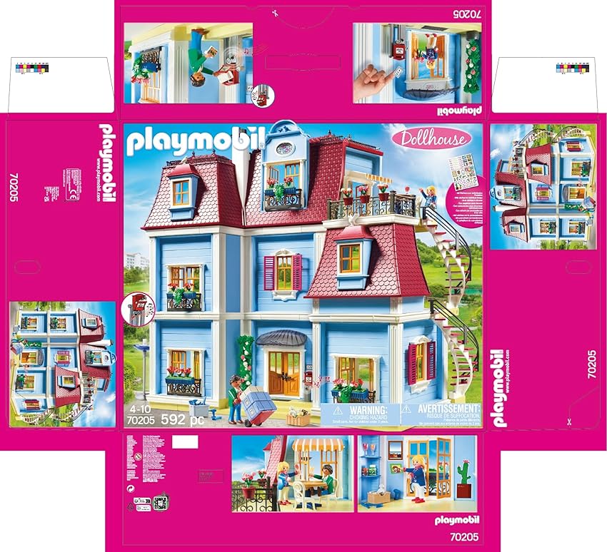 Detalle de PLAYMOBIL 70205 Casa de Muñecas 68x36x62 cm