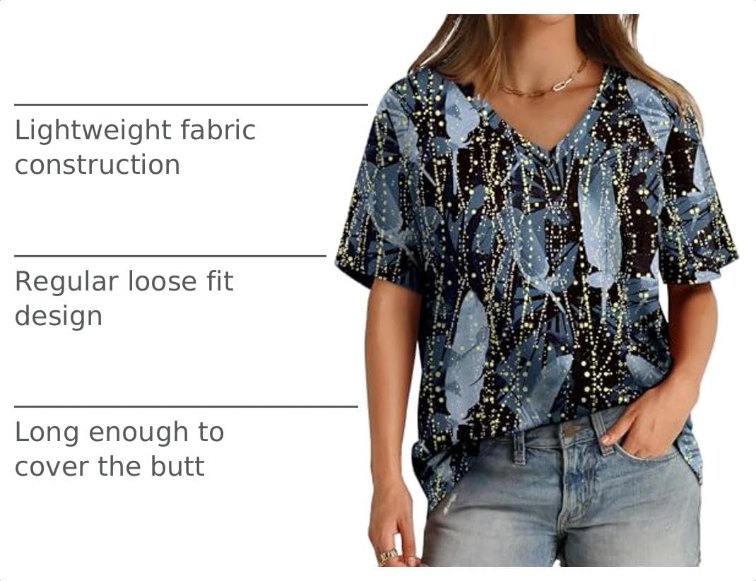 Detalle 2 de Aokosor Women's V-Neck T-Shirt