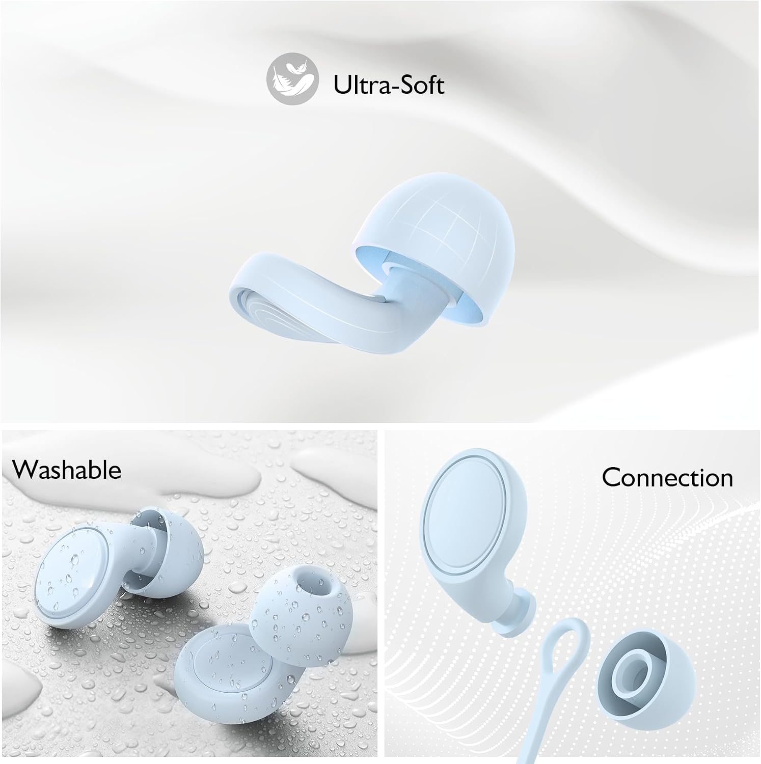 Detalle de JAYINE Ear plugs 25 dB for sleep
