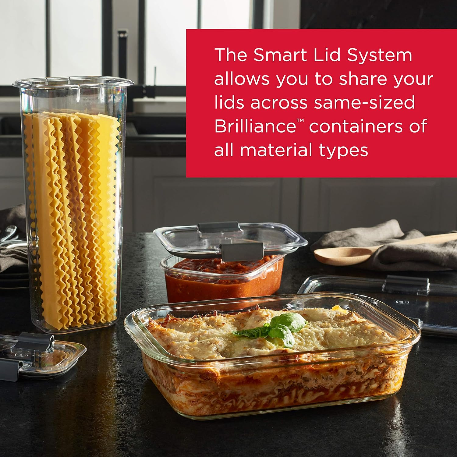 Detalle 2 de Rubbermaid Brilliance Glass Food Storage 3.2 Cup set 🍱