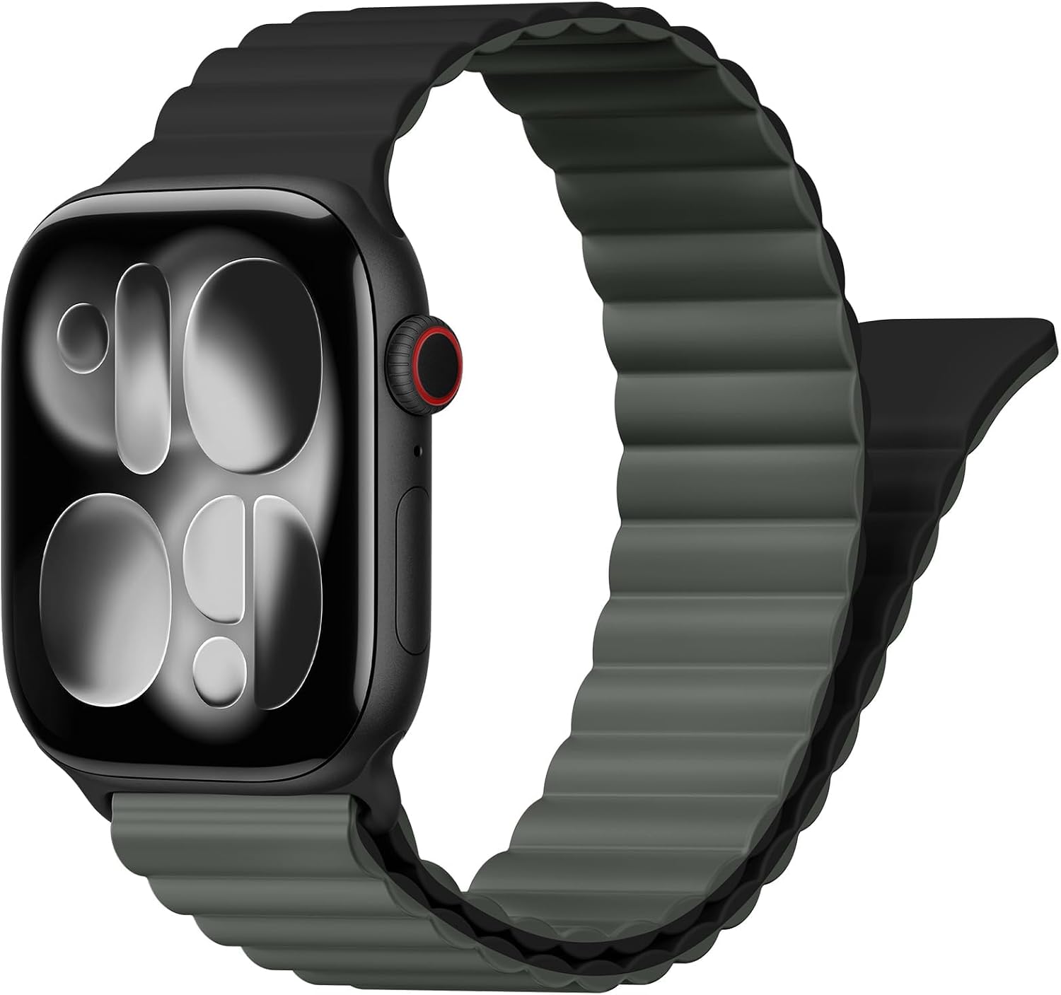 Detalle de Magnetic Sport Bands for Apple Watch — Silicone Loop Strap (40/38mm, 41/42mm, 44/45/46mm, 49mm)