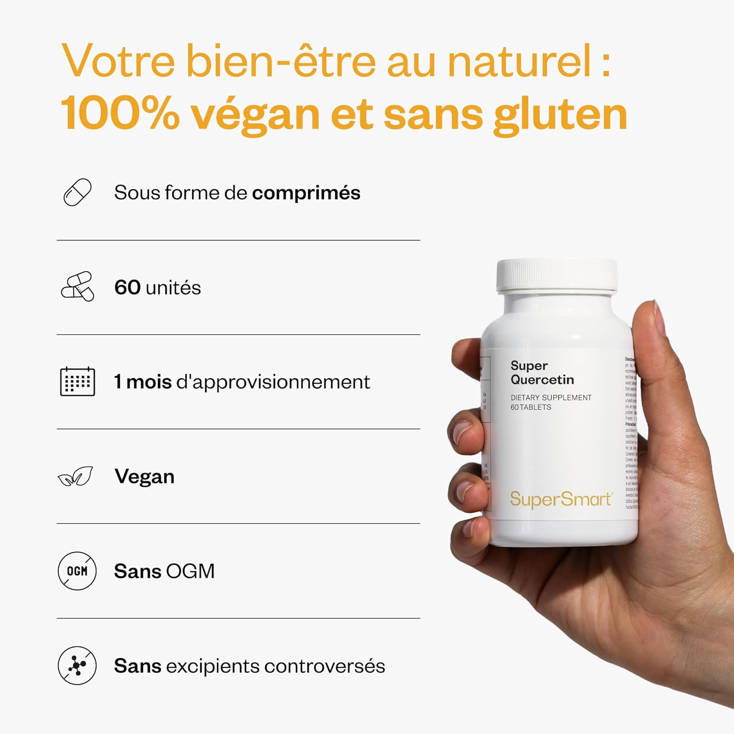 Thumbnail 4 de Super Quercétine Supersmart – 70 gélules vegan pour diminuer les allergies et soutenir l’immunité