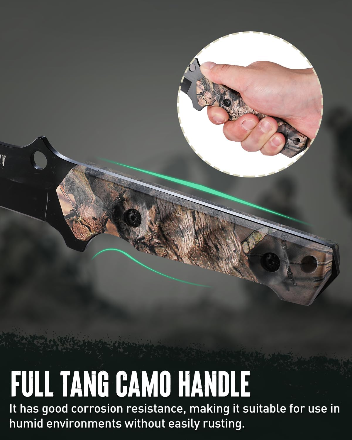 Thumbnail 4 de Mossy Oak MO16002A 2-Piece Fixed-Blade Hunting Knife Set with Sheath