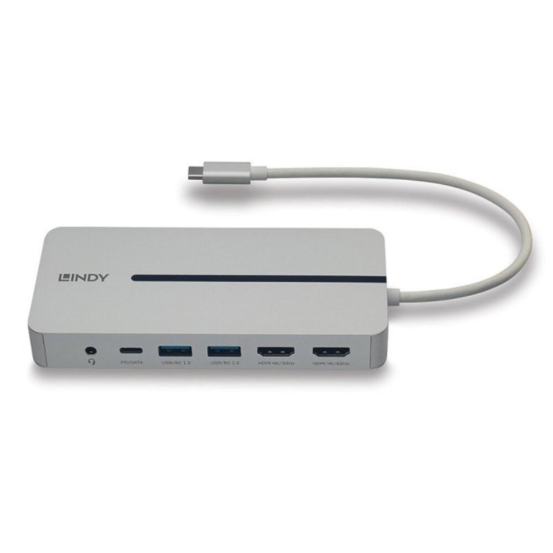 Thumbnail 1 de Dock USB-C Lindy 43360: 2x HDMI, 2x USB-A y USB-C en una base versátil para estación de trabajo