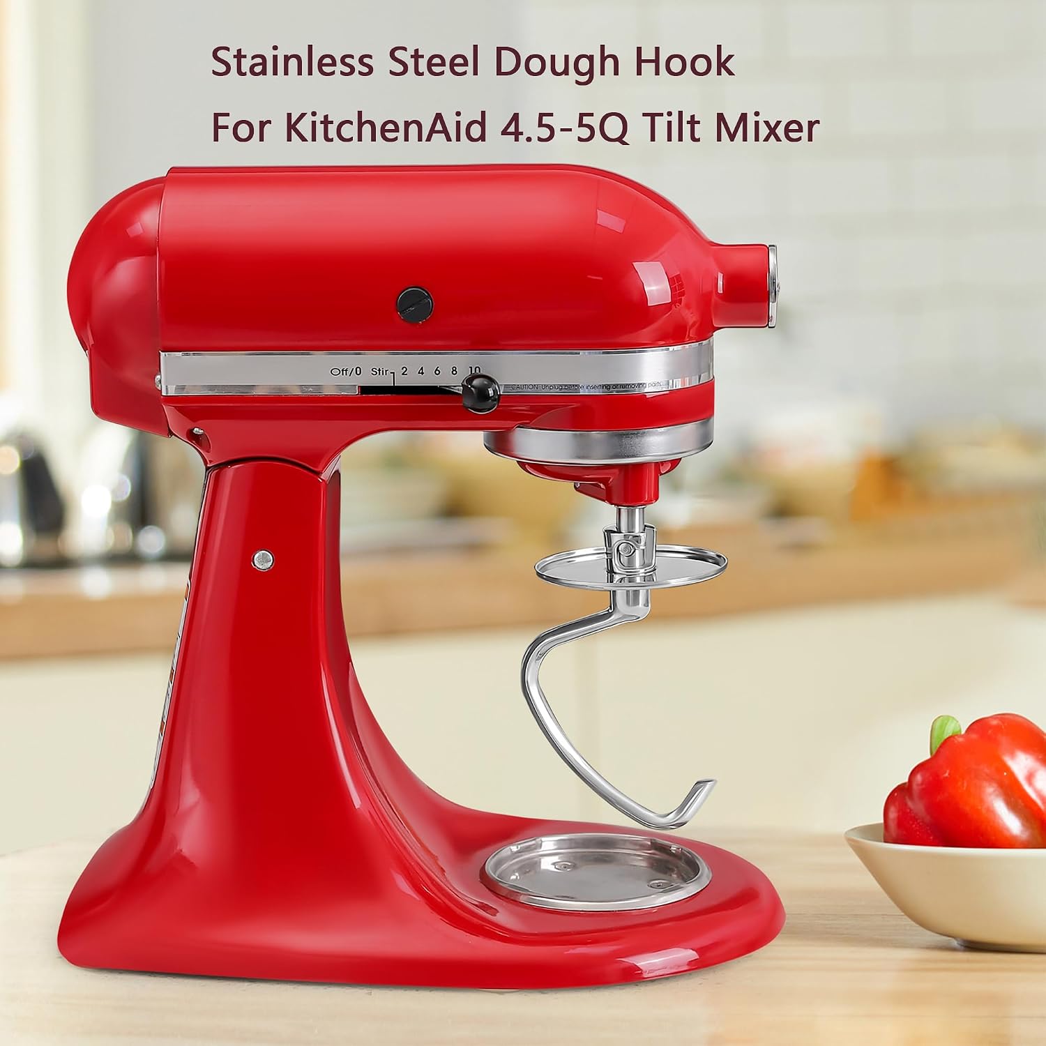 Detalle 2 de Rafbar Stainless Steel Dough Hook for KitchenAid 4.5QT–5 Quart Tilt-Head Mixers
