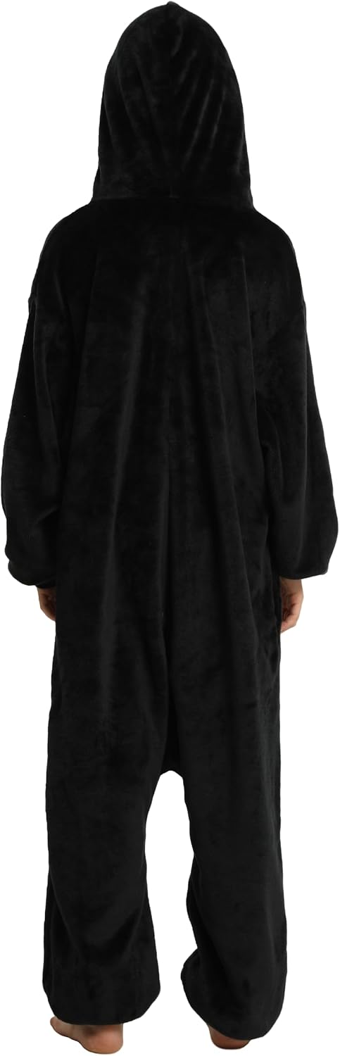 Detalle de LONULAIN Kids Animal Onesie Pajamas in Flannel