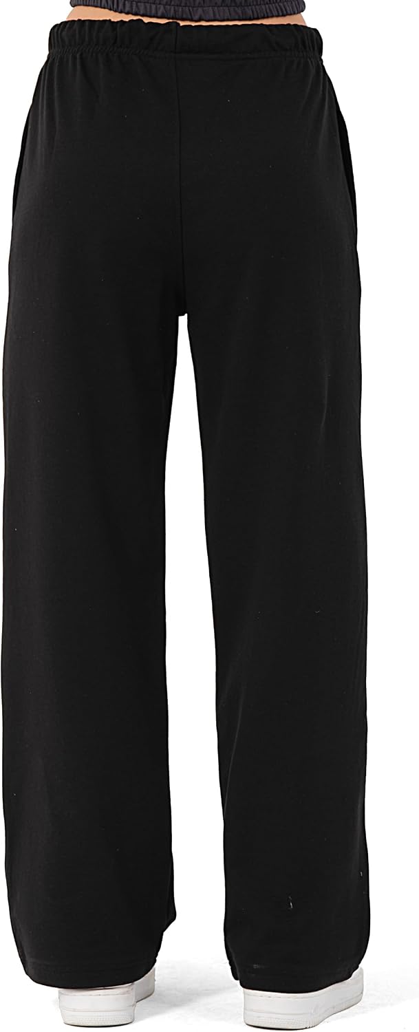 Thumbnail 6 de ROSS CAMP joggingbroek voor dames van katoen met wijde pijpen en elastische taille
