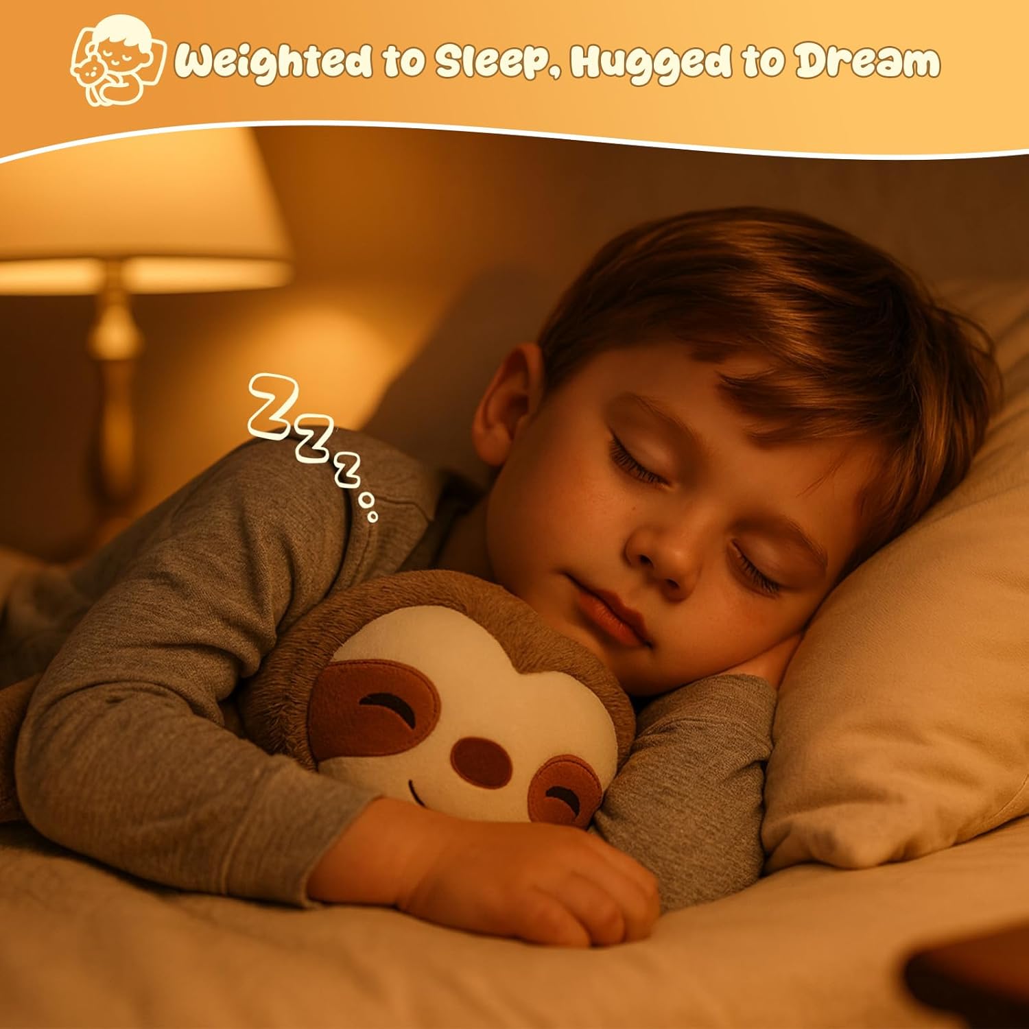 Thumbnail 3 de SQEQE Weighted Sloth Plush — 9.8 Inch Comforting Hug with Weighted Calming Texture
