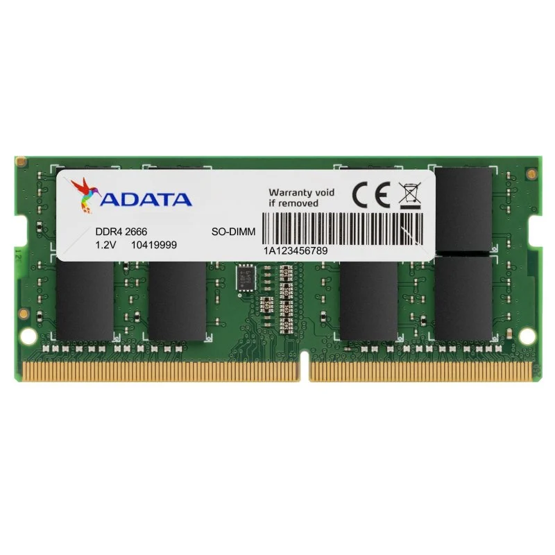 Detalle de ADATA SO-DIMM DDR4 2666MHz 16GB CL19 – memoria para portátil