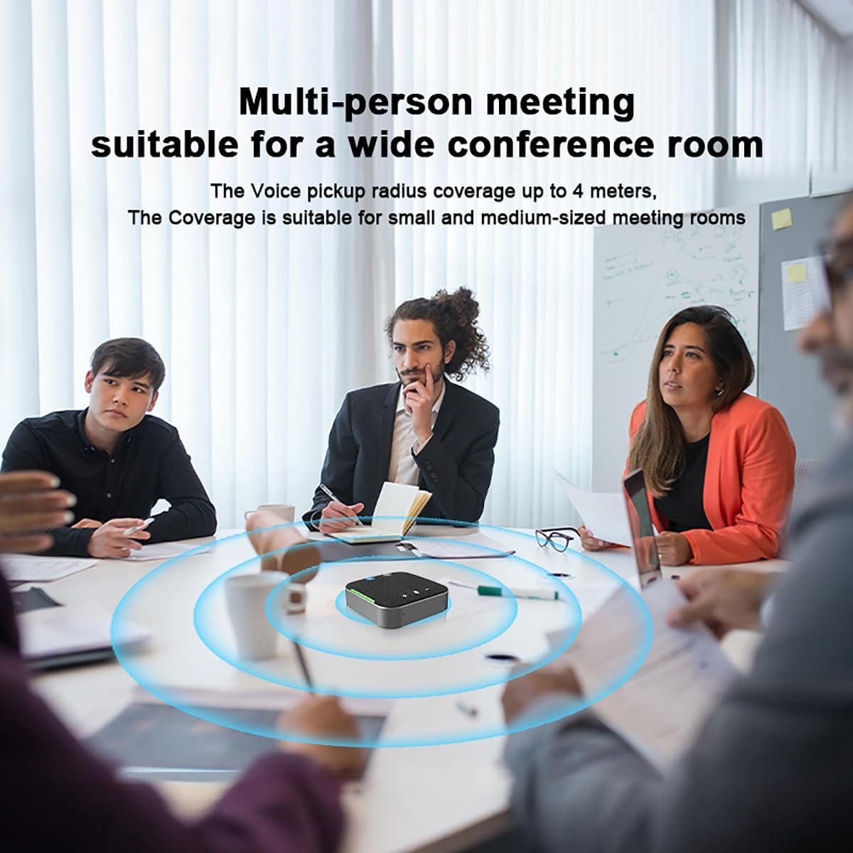 Detalle 2 de eppfun Conference Speaker and Microphone: Portable Bluetooth Speaker for Teams and Zoom Calls