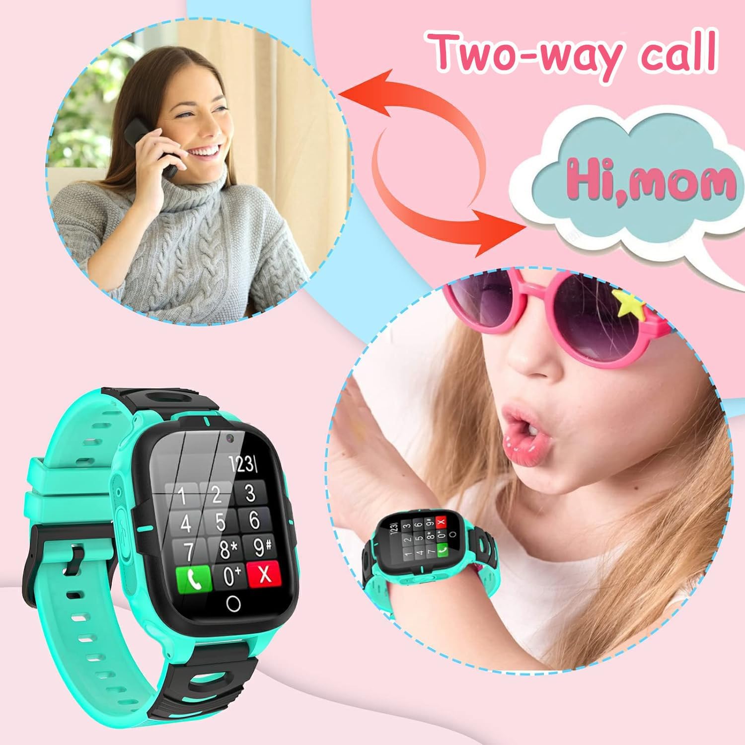 Detalle 2 de ELEJAFE Kids Smart Watch 1GB with 2 Cameras