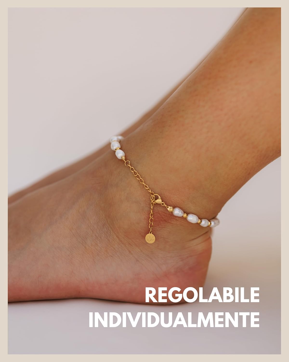 Detalle 2 de GD GOOD.designs Cavigliera con perle 4 mm 🧿