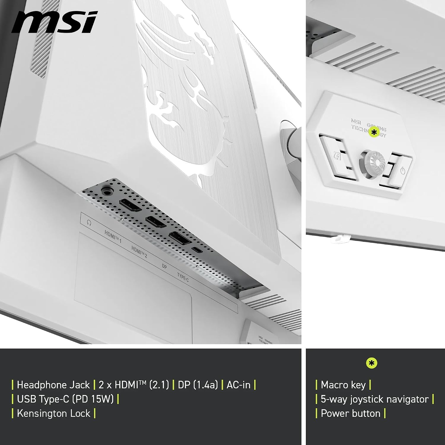 Detalle de MSI MAG 272QPW QD-OLED 27 inch 280Hz