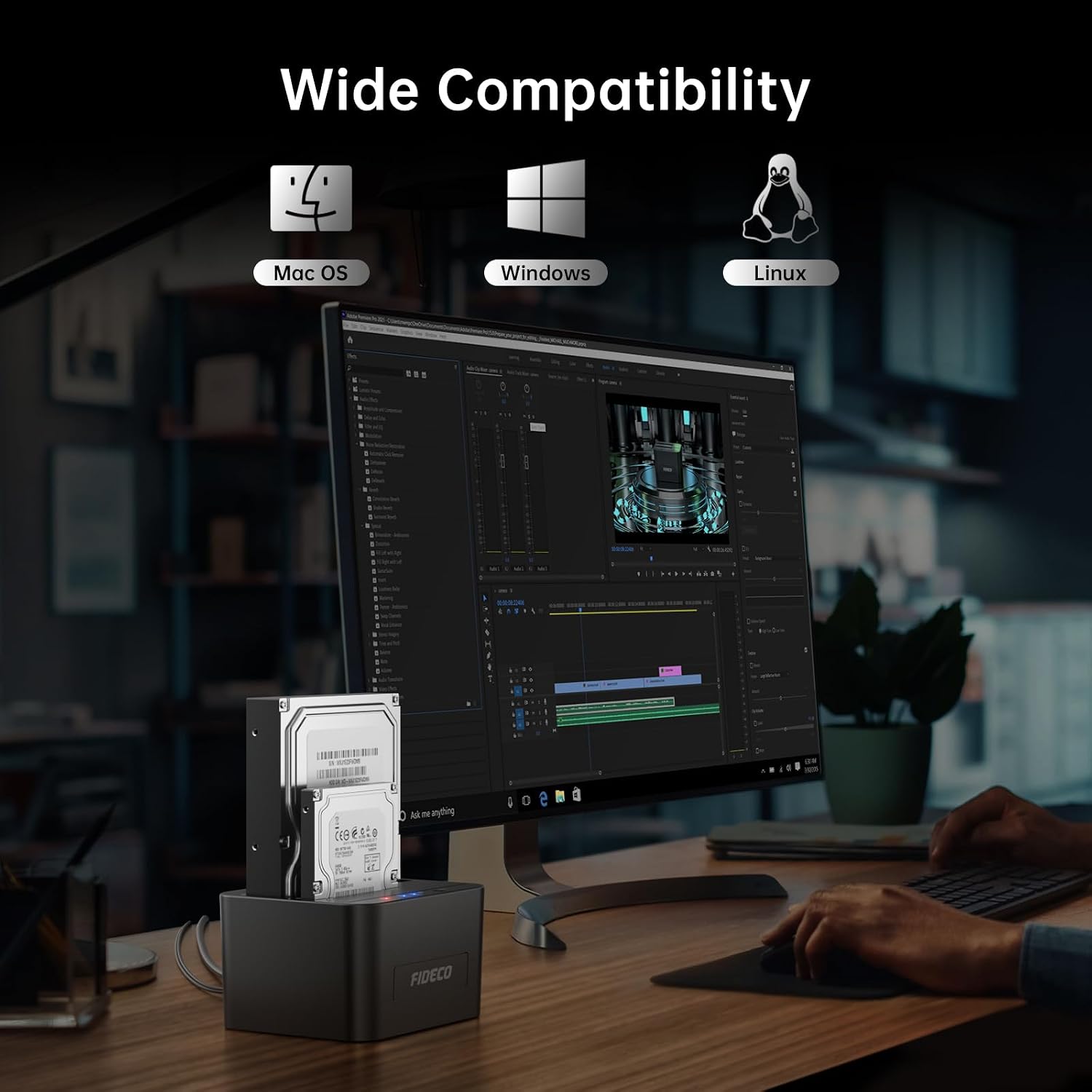 Thumbnail 5 de FIDECO HDD Docking Station Dual Bay
