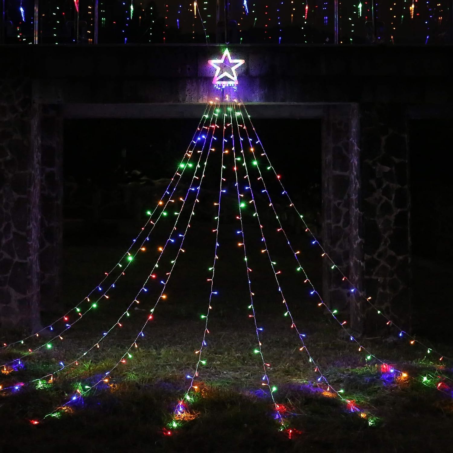 Detalle 1 de Toodour JT-EL/FC300V0200-C Christmas Star Lights, 317 LEDs, 8 Modes