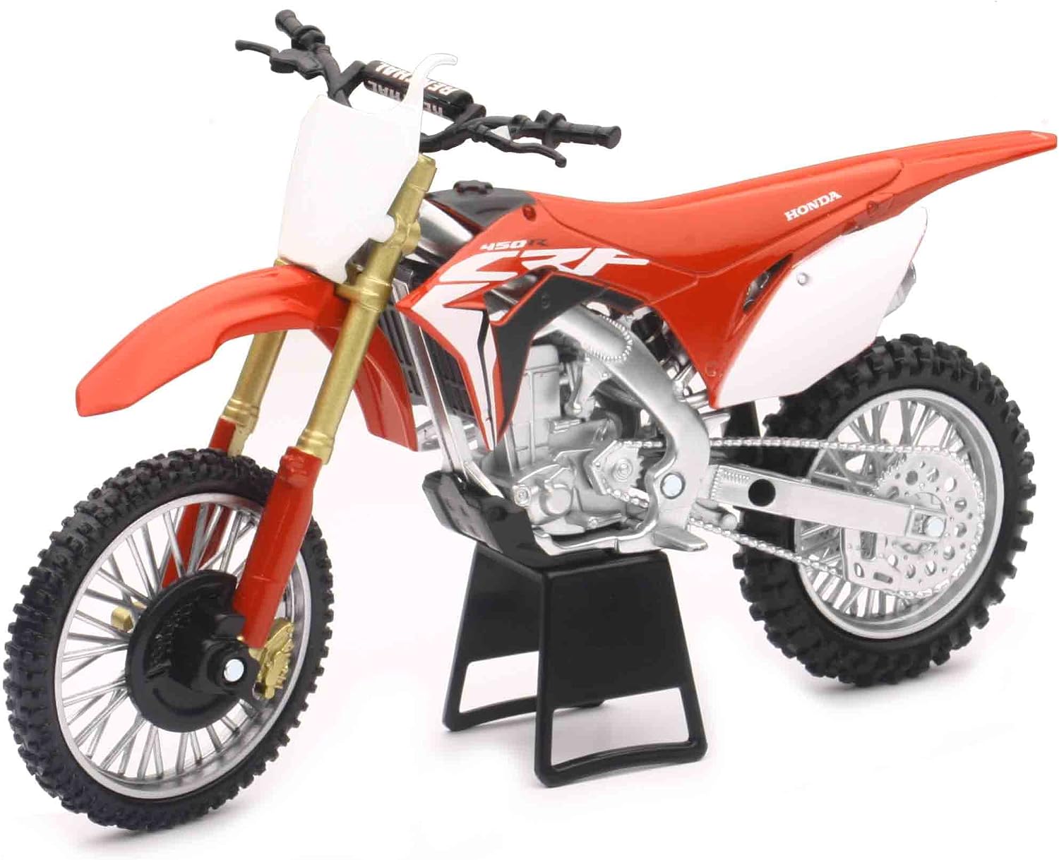 Detalle de NewRay Honda 1:12 crossmotor-schaalmodel in rood met houder