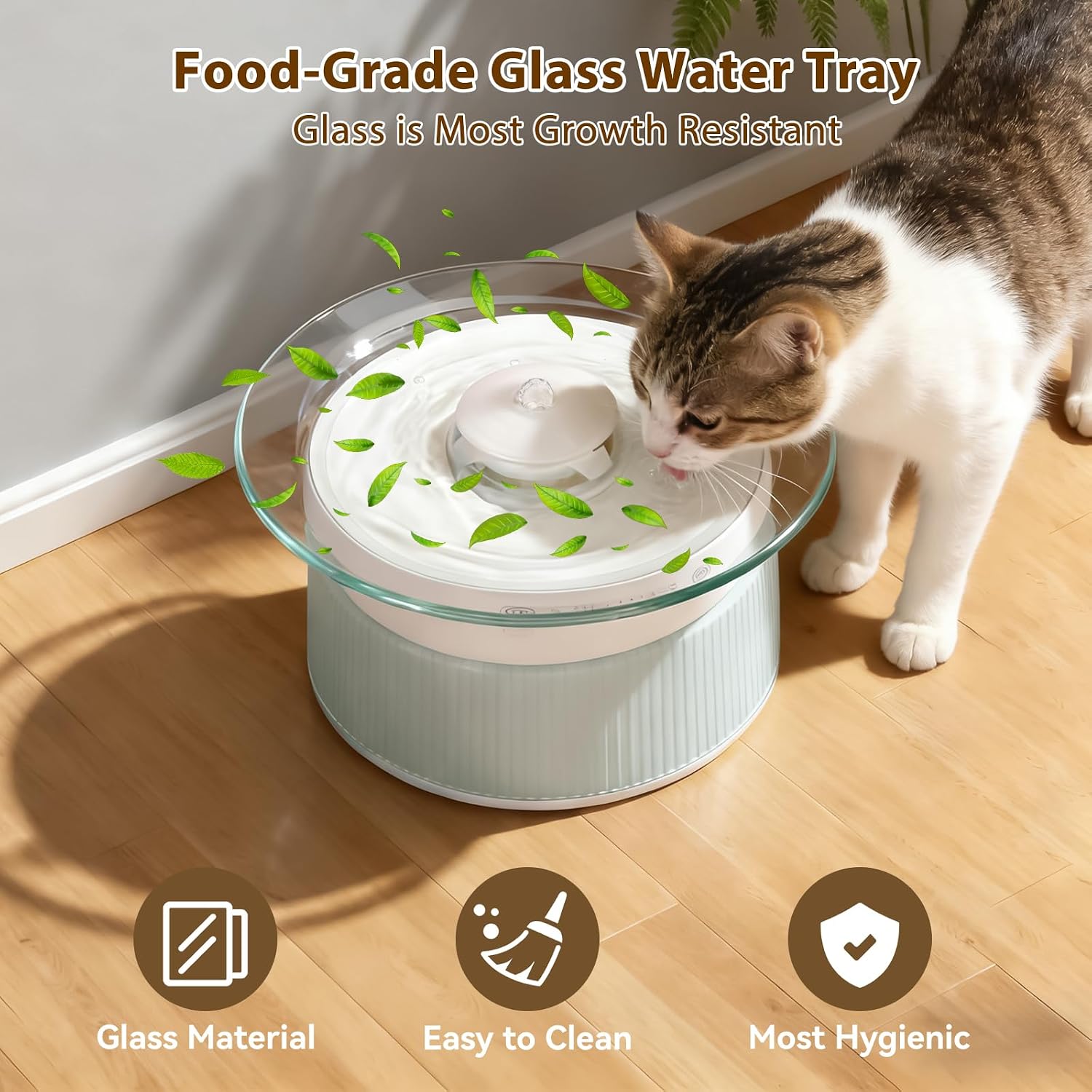 Thumbnail 6 de GOYJOY Glass Smart Cat Water Fountain: Self-Refill, No Filter, Ultra Silent with 2.5L Tank