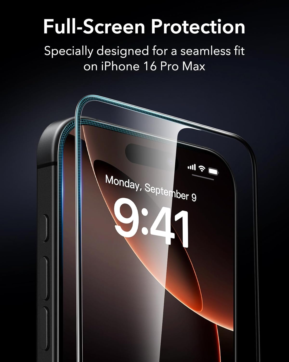 Thumbnail 5 de ESR Armorite Displayschutzglas für iPhone 16 Pro Max – 3er-Set, gehärtetes Glas, staubfrei & Blasenfrei