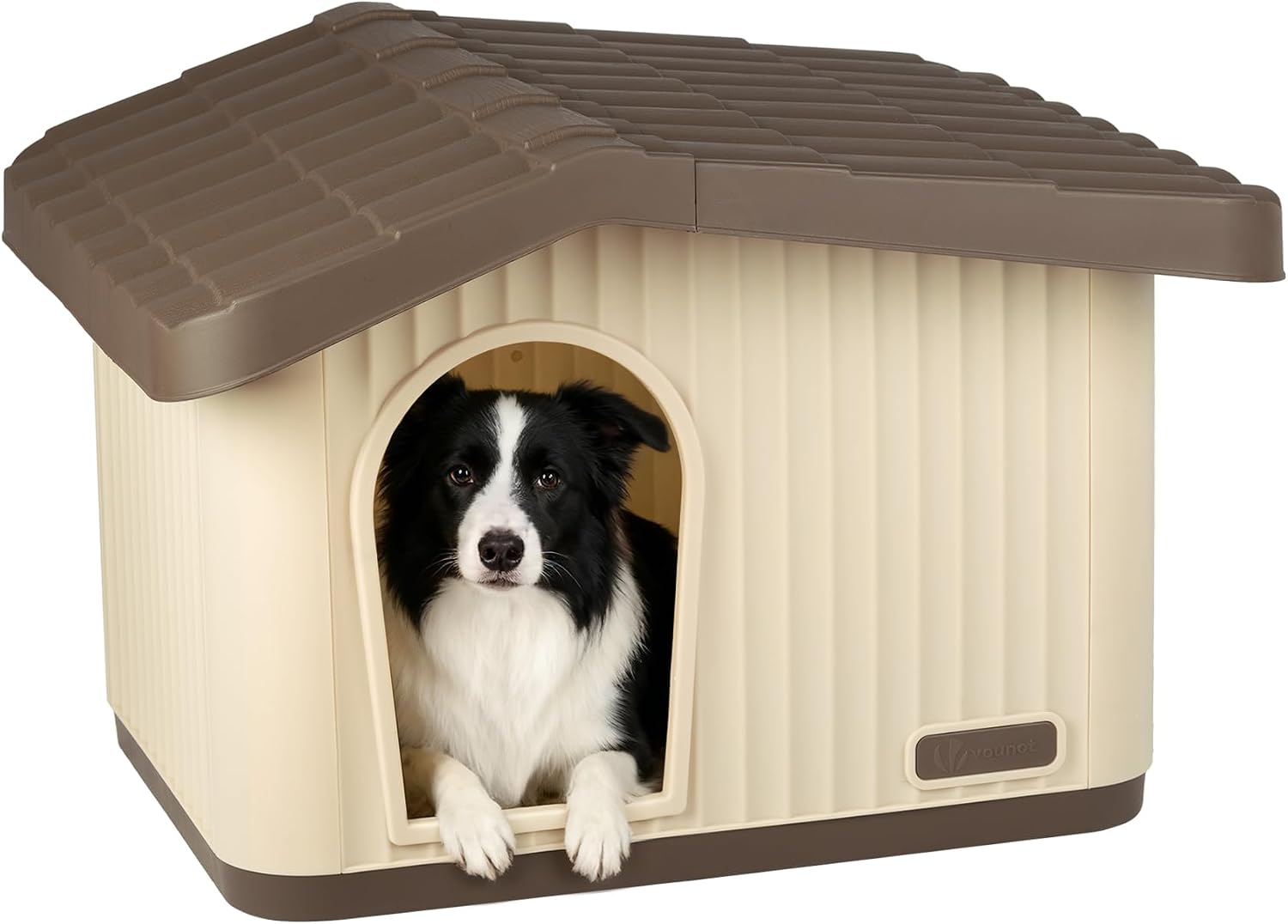 VOUNOT Katzenhaus & Hundehütte Indoor Outdoor – wetterfestes Refugium für Katze, Hund oder Kaninchen (75 × 63 × 51 cm)