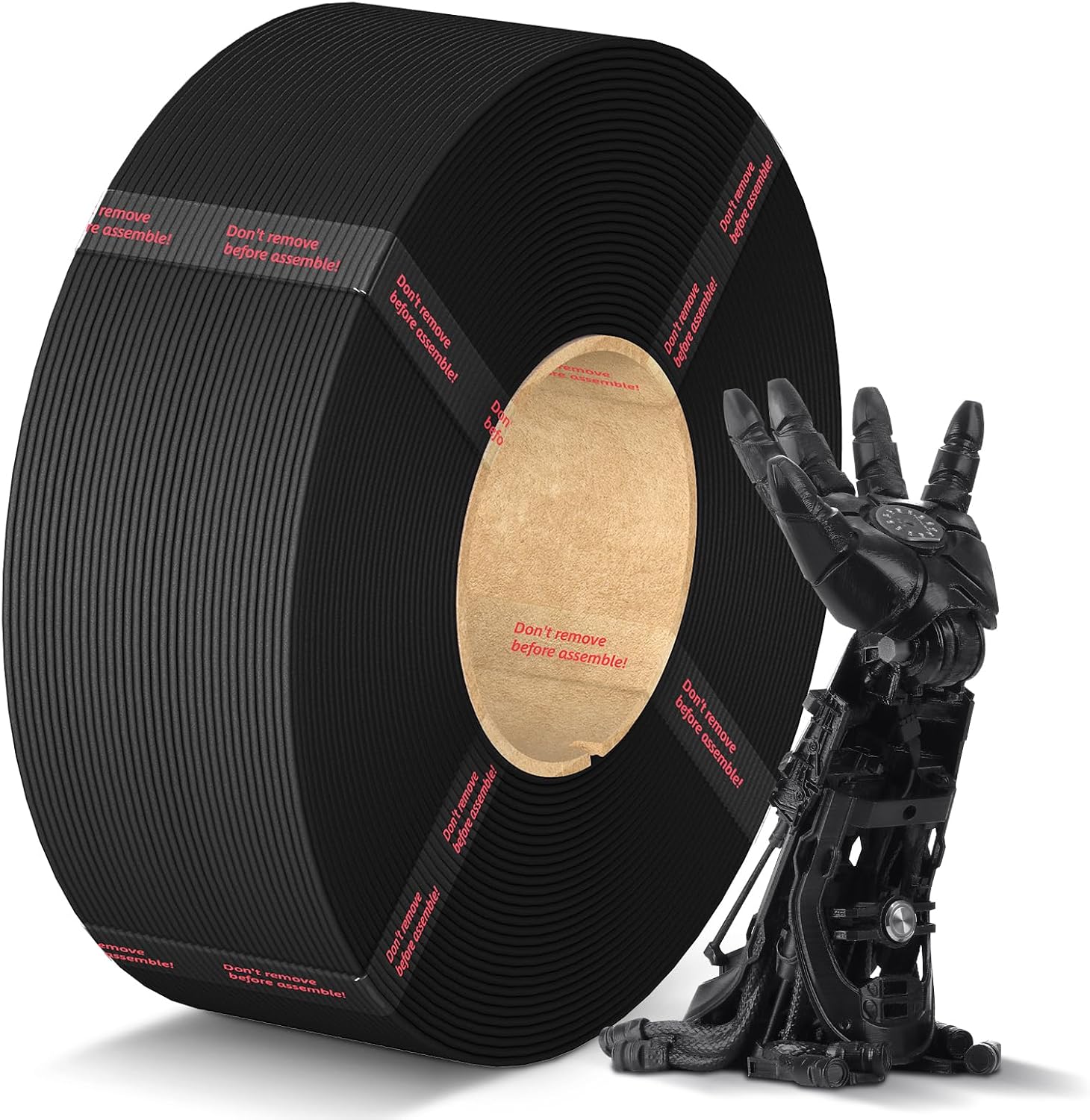 Detalle de Anycubic PLA Filament Refill 1.75mm (1KG) in Black – for reusable spools, ±0.02mm accuracy