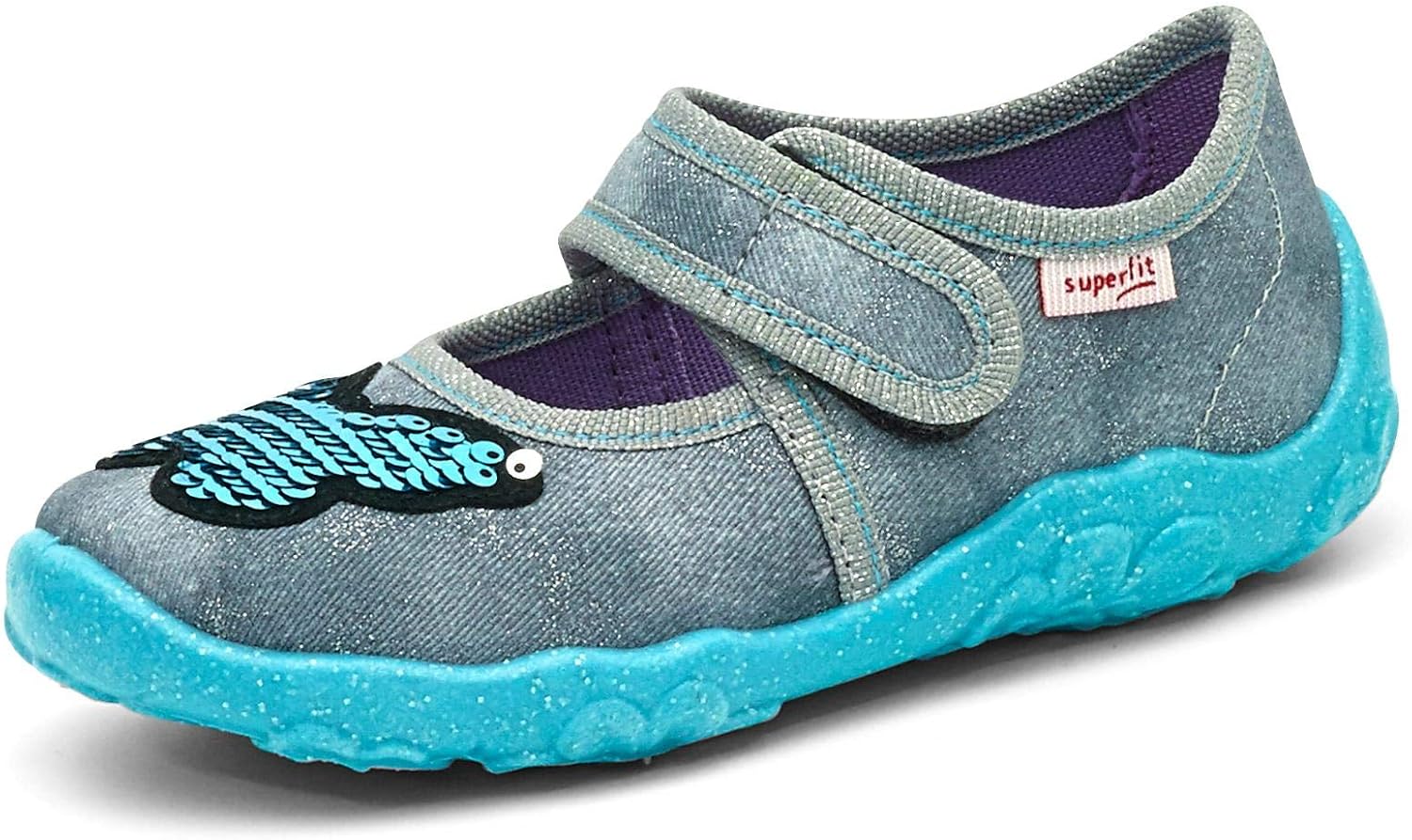 Thumbnail 6 de Superfit BONNY Hausschuh Mädchen Blau – vegan, rutschhemmend und leicht