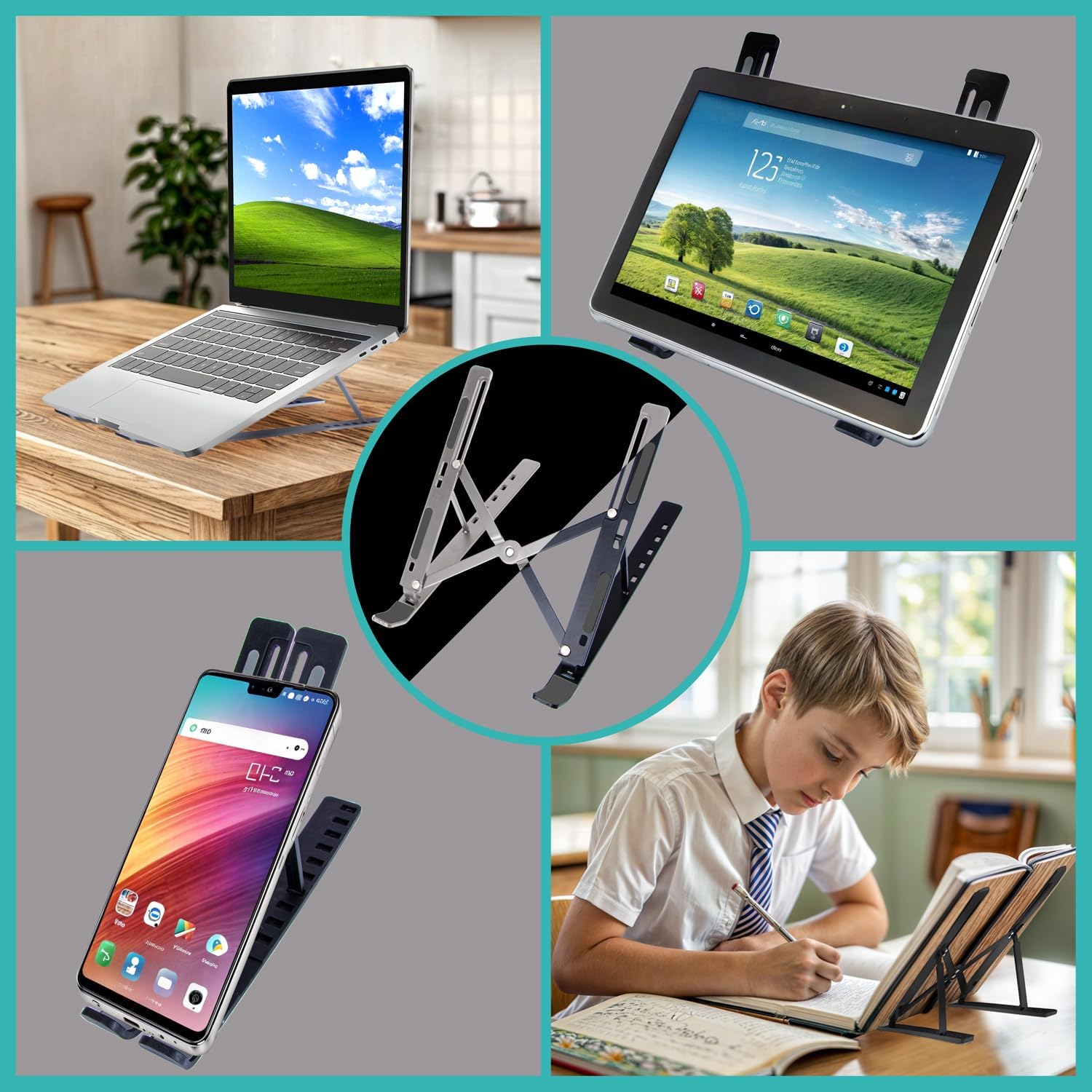 Thumbnail 4 de GOODS+GADGETS Foldable Laptop Stand, Height-Adjustable with Open-Frame Ventilation