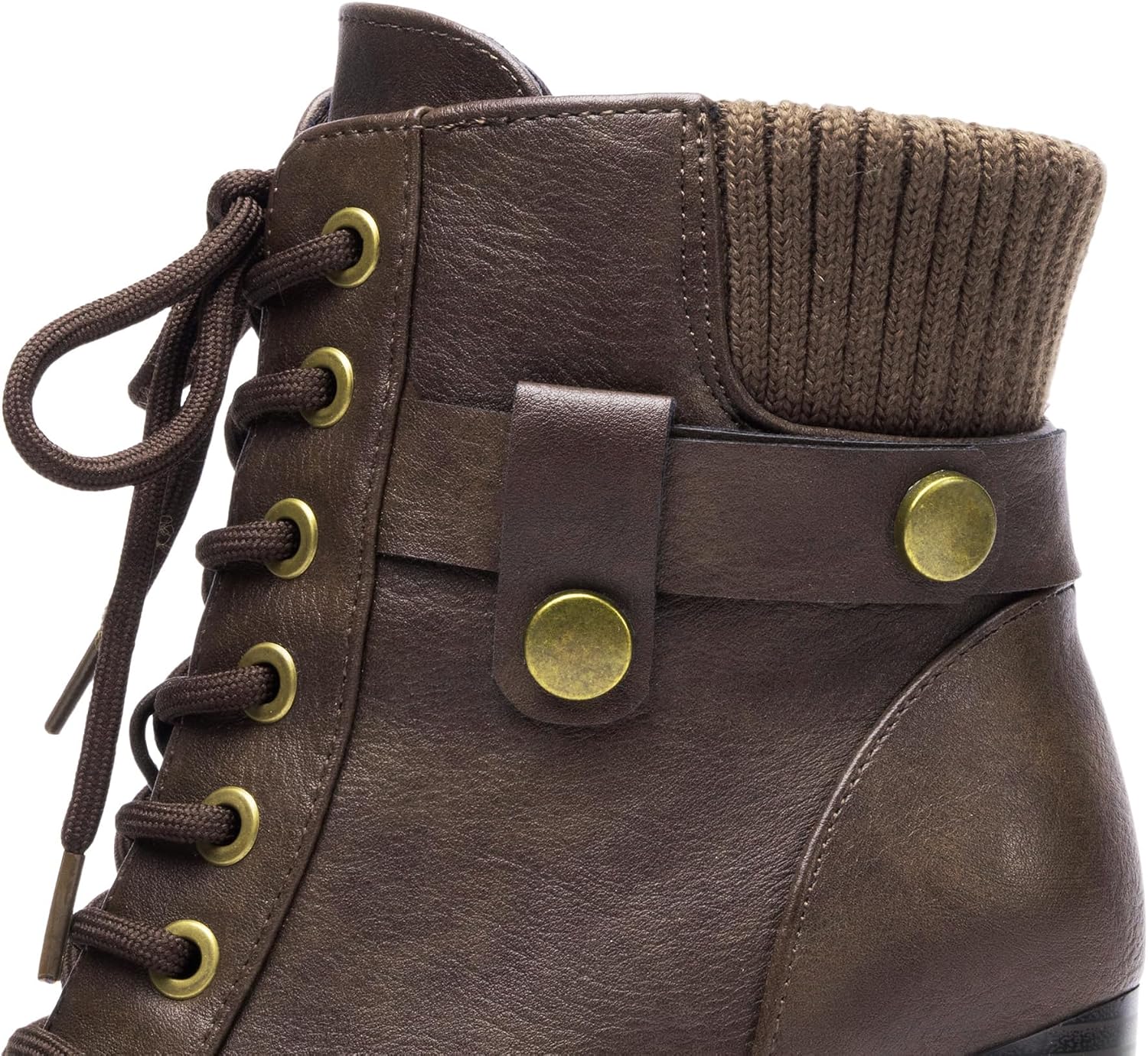 Detalle 2 de DREAM PAIRS Women's Combat Ankle Boots, 4-Inch Heel