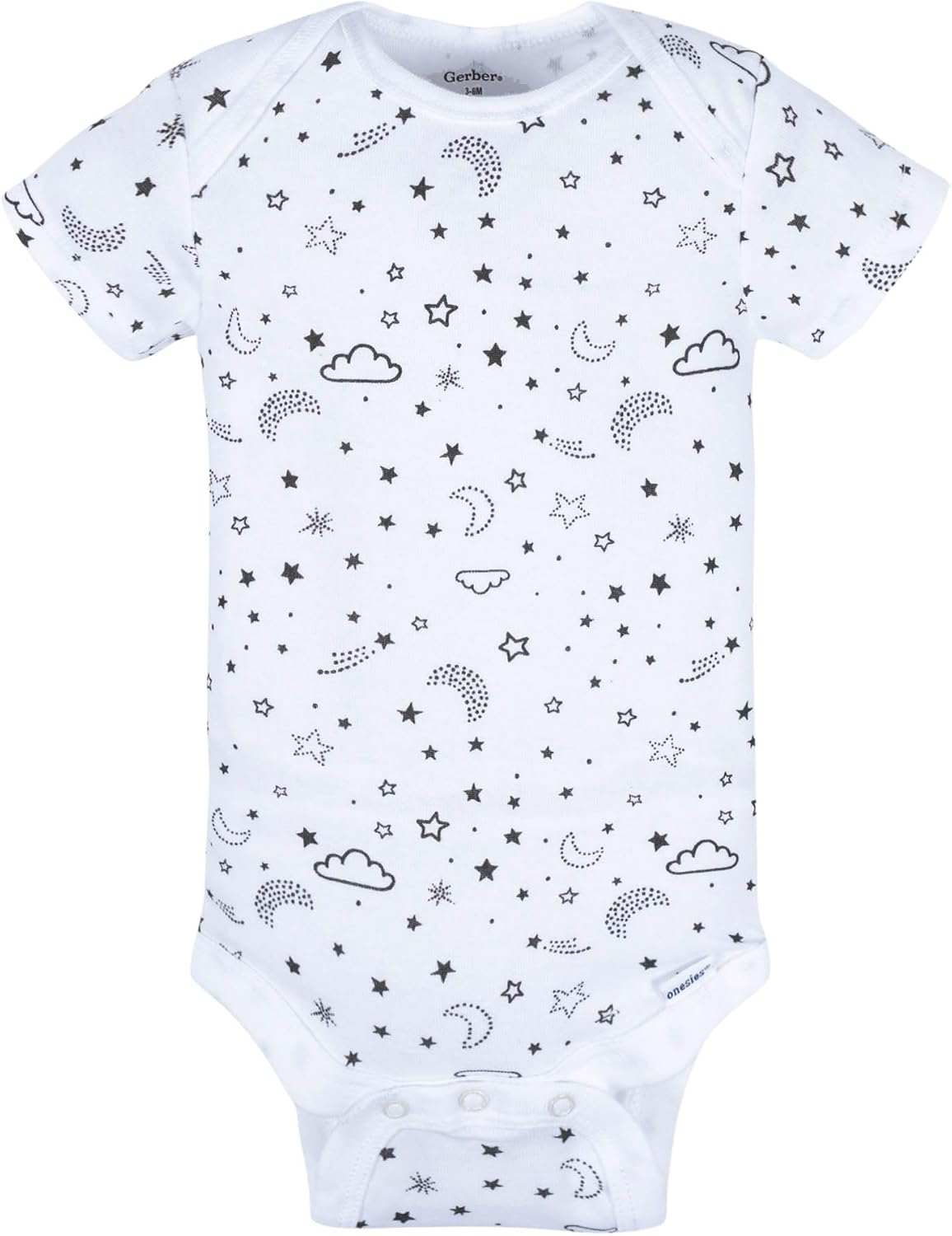 Detalle de Confezione da 8 tutine a maniche corte Gerber Baby Stella per neonato (100% cotone)