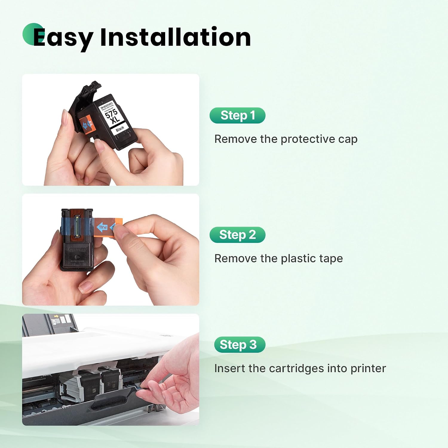 Detalle 2 de PG-575XL CL-576XL: Cartucce d'inchiostro di ricambio per Canon PIXMA TR4755i/TS3750i – Nero XL + Colore 2-Pack