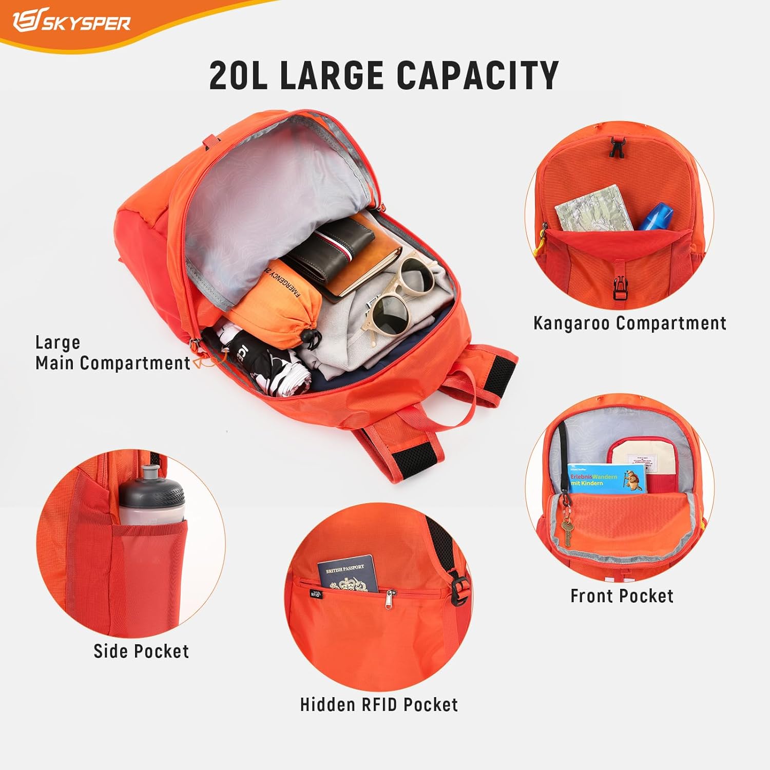 Thumbnail 2 de SKYSPER Lightweight Travel Backpack 20L