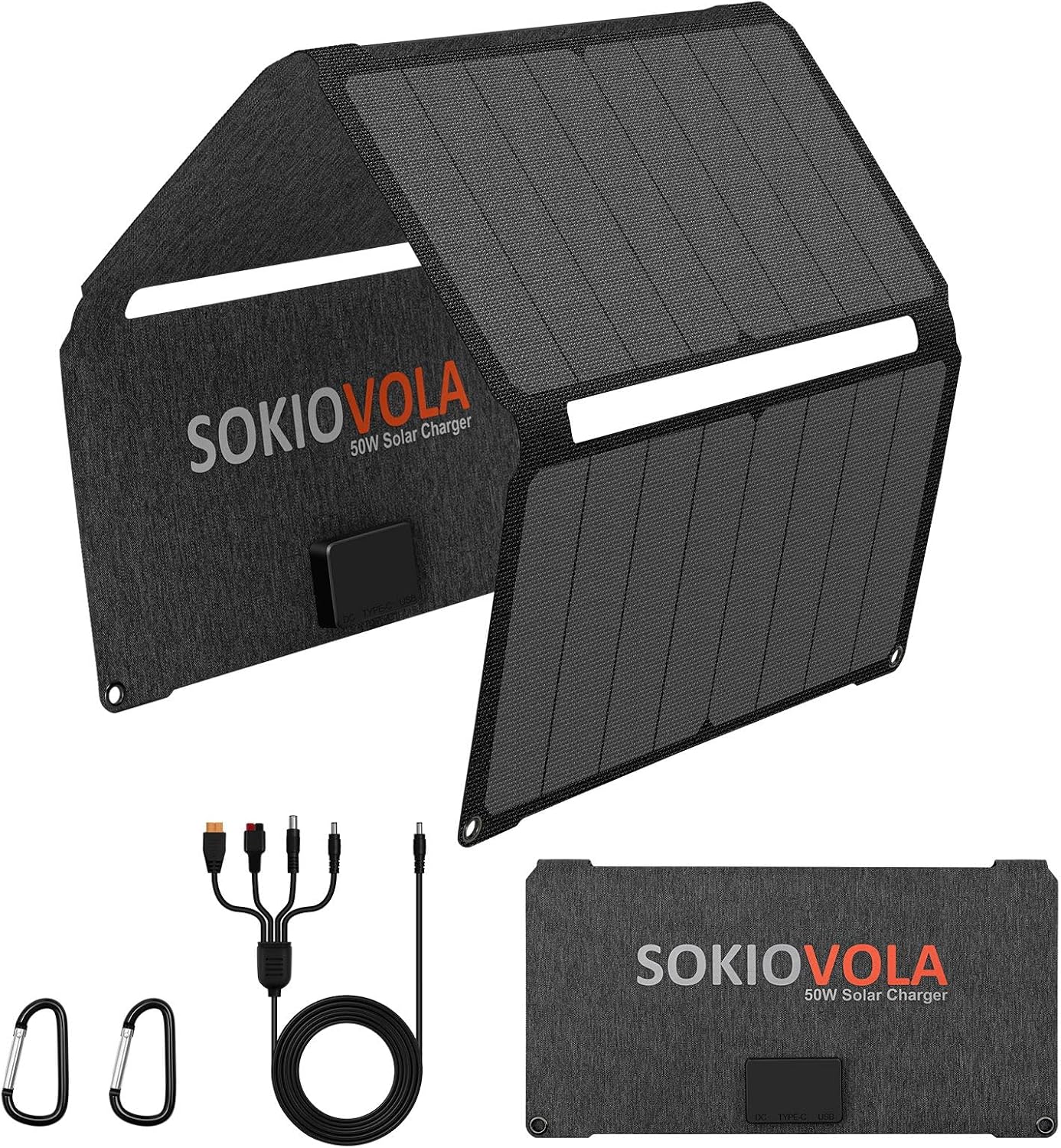 Detalle de SOKIOVOLA 200W Portable Solar Panel Kit ☀