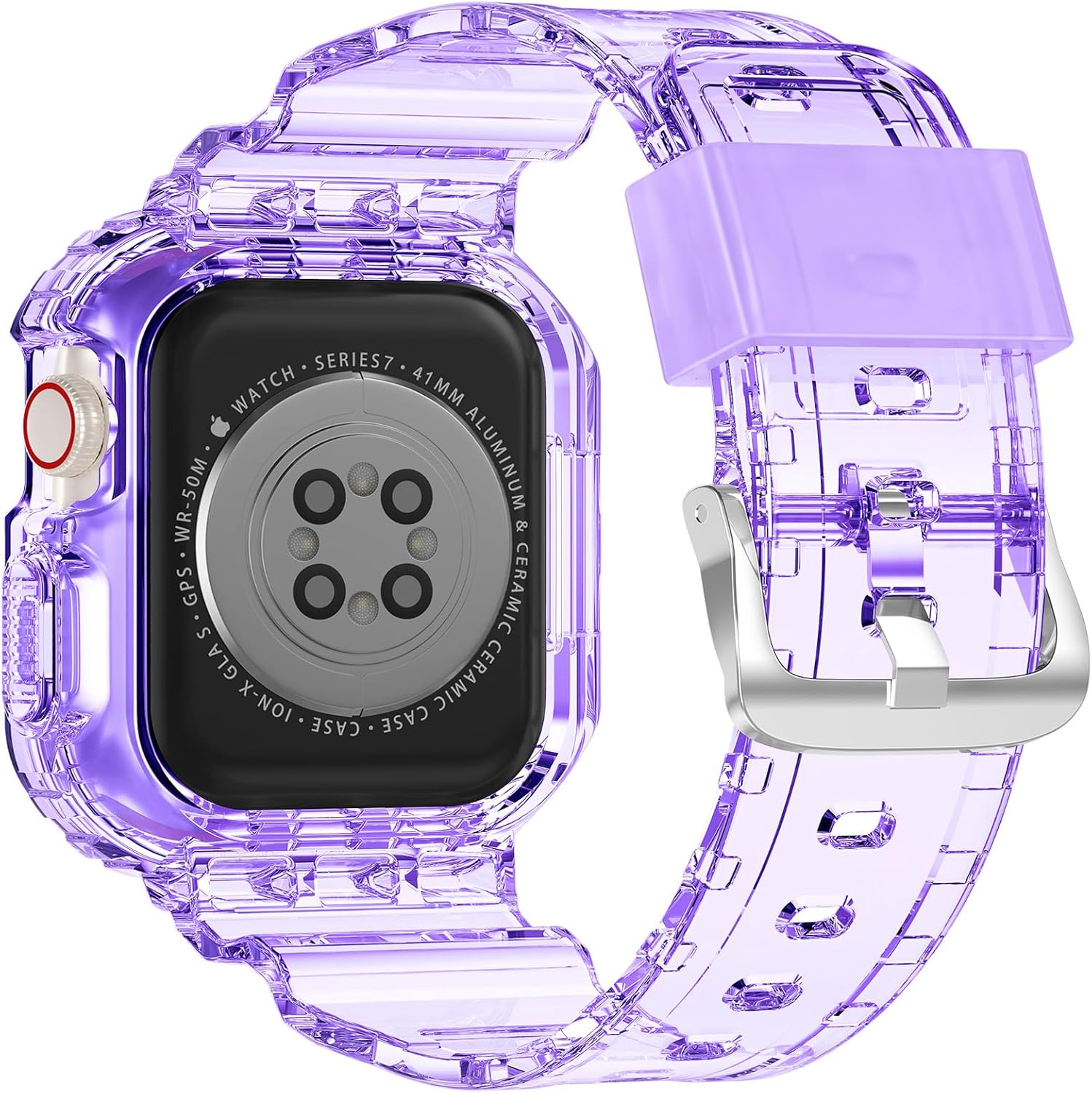 Thumbnail 1 de XYF Crystal Clear Apple Watch Band Bumper Case (TPU) for 41mm / 40mm / 38mm