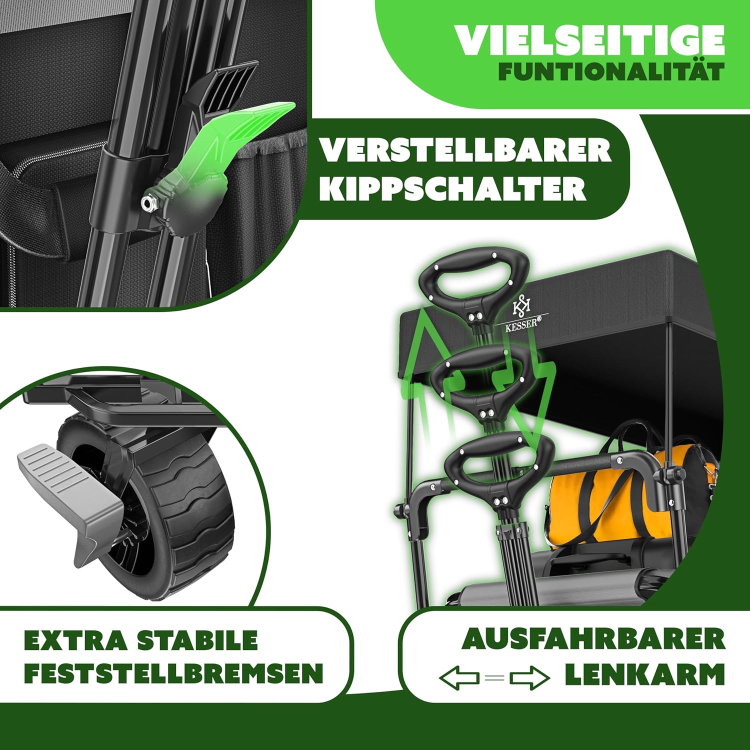 Thumbnail 4 de KESSER GT9000 Bollerwagen faltbar 150kg