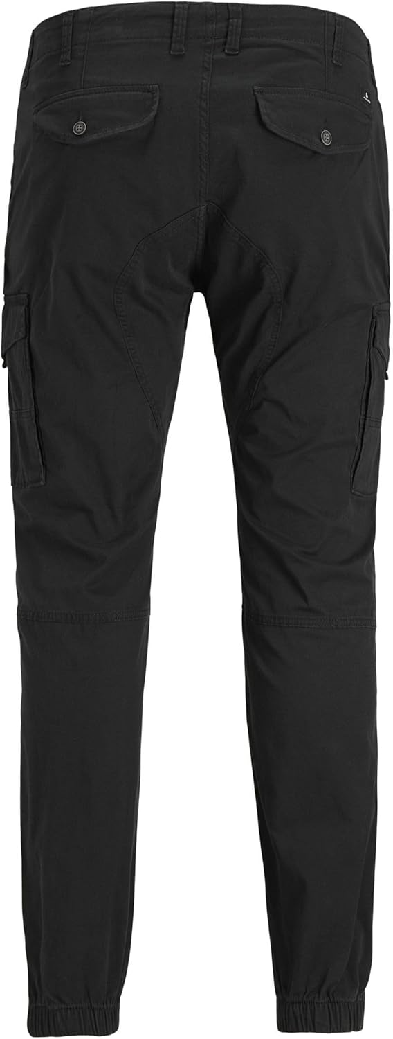 Thumbnail 3 de JACK & JONES Mens Stretch Cuffed Cargo Pants (Cotton) — Slim Tapered ankle-height cargo trousers