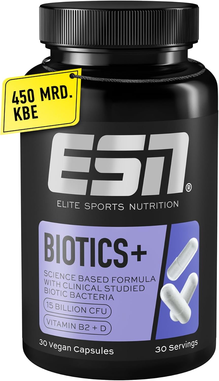 Detalle de ESN Biotics+ 30 Kapseln – Hochdosierte Probiotika mit B2 und D